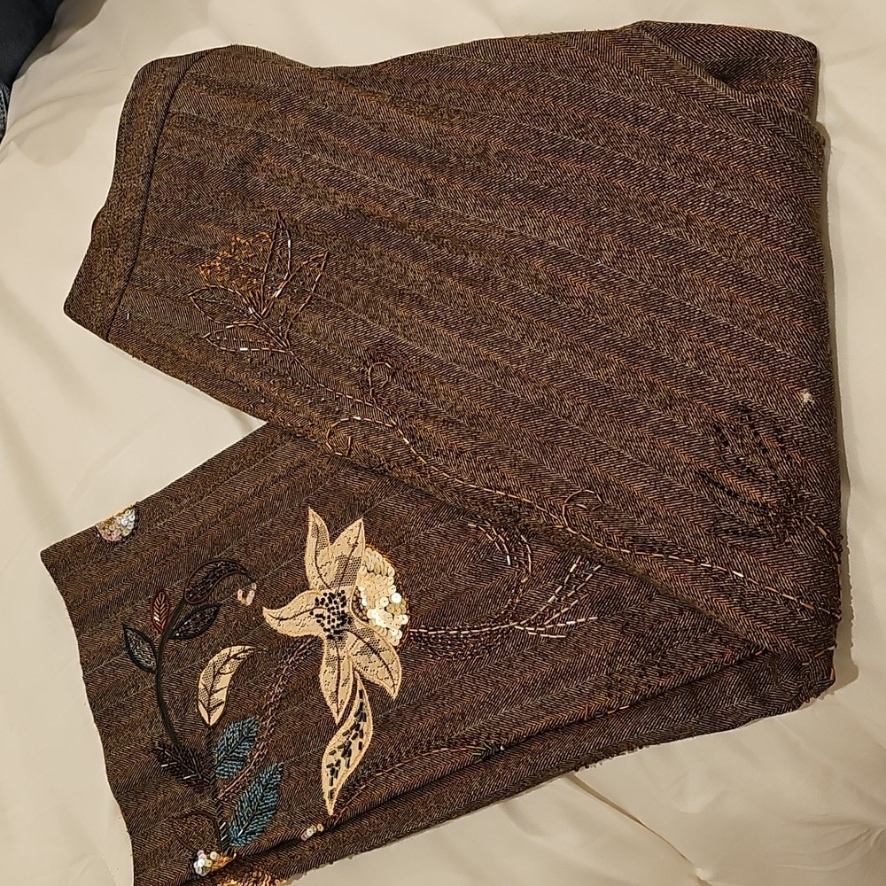 Vintage Express Bead Embellished Pants